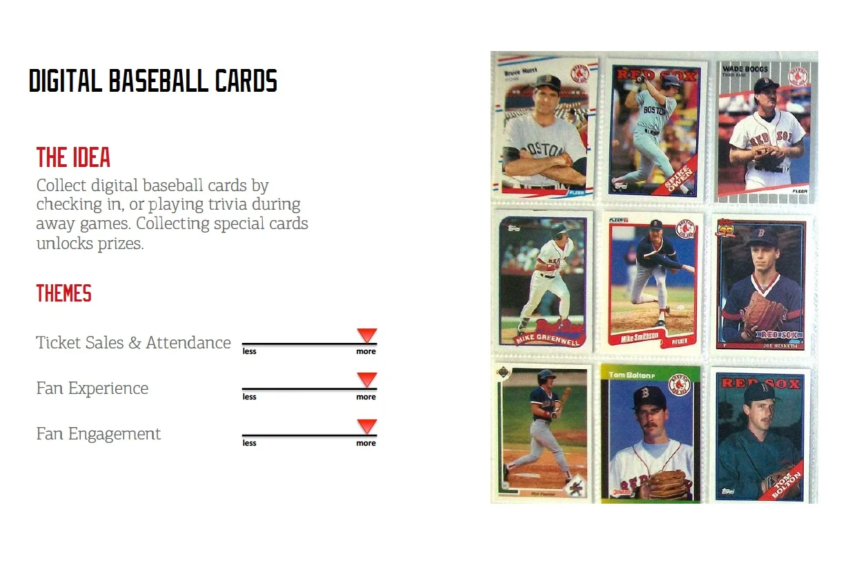 Red Sox Fenway Cards — concept
